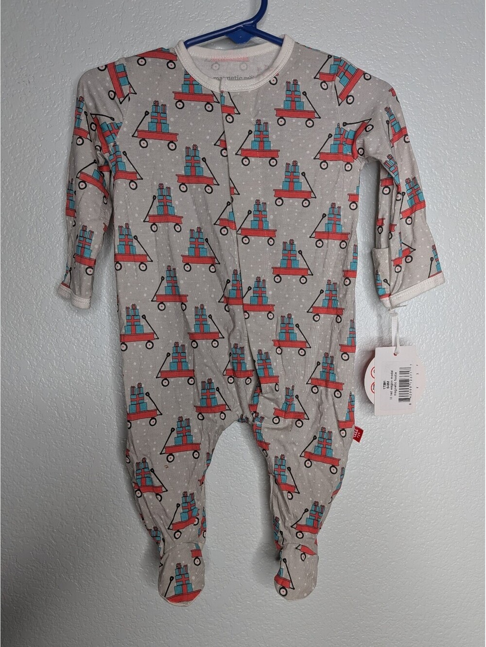 Magnetic Me Baby Modal Wagon Gift Print Footie Pajamas 0–3 Months NWT